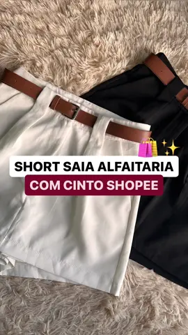 SHORT SAIA DE ALFAIATARIA PERFEITO DA SHOPEE 🥰✨ #shortsaia #shortsaiaalfaiataria #shopeehaul #comprinhasshopee 
