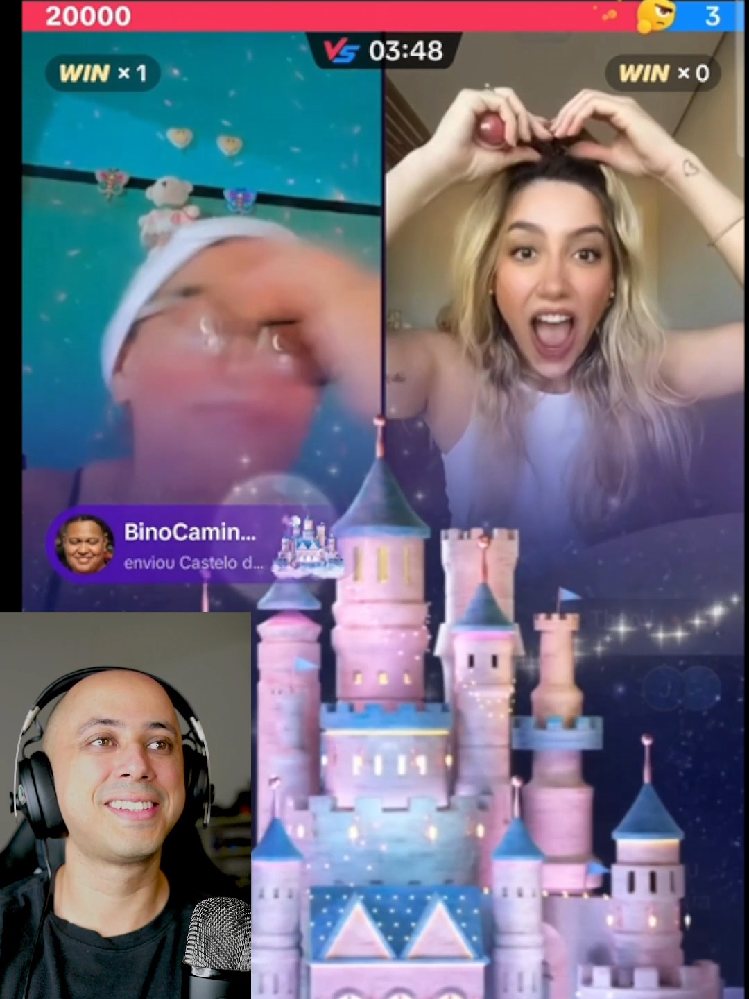 ⚡️⚡️ Batalha de Lives Presenteador Secreto Castelo⚡️⚡️ Batalla de Lives Castillo⚡️⚡️ Live Matches Gift Double Universe @franciscaalve11.oficial e @thami.bf