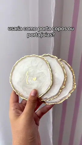 porta copos ou porta joias? #resinart #portacopos #personalizado #epoxy #resinaepoxi 