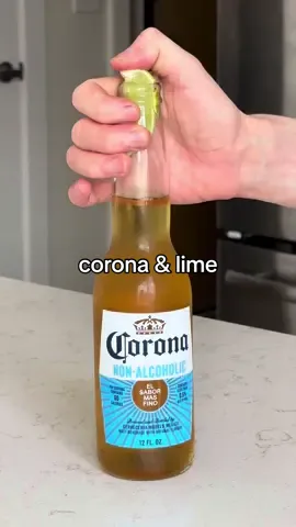 corona & lime✨ what non-alcoholic beer should we try next? #cuisinebykatie #alcoholfree #beer #brew #happyhour #beverage #asmr 
