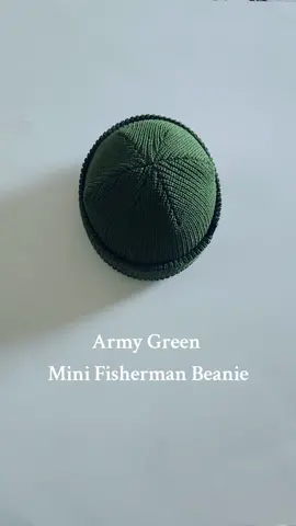 Army Green Mini Fisherman Beanie. On sale now in our Tiktok Shop! 🛍 #Beanie #beanieseason #beanielife #beaniesquad #valicalishop #tiktokshop #shop #sale #tiktokmademebuyit #fyp 