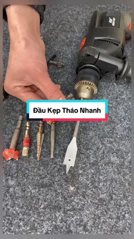 Đầu kẹp tháo lắp nhanh mũi khoan lục giác 60mm #daukepmuikhoan #dauchuyenmuikhoan #phukienmaykhoanpin #dungcusuachua 