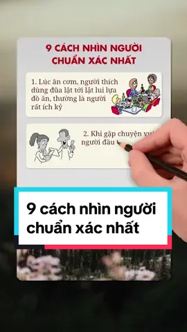 9 cách nhìn người chuẩn xác nhất. #trichdanhay #sachhay #sachhayexpress #LearnOnTikTok 
