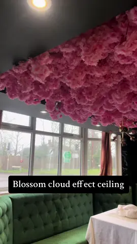 Under the Pink blossom clouds 🌸❤️💯 Beautiful newly renovated restaurant @sunargowhatton in Derby ! #cherryblossom #blossoms #flowerdesign #floralartist #fauxflowers #restaurantinterior #interiordesign #floralinstallation 
