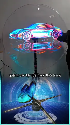 Đèn xoay tạo hình ảnh 3D quảng cáo. #denxoaytaohinhanh3d #duypdecor #led3dhologram  #quatdenled3dhologram  #quatdenled3d 