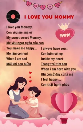 Yêu mẹ nhiều lắm nè 😘 Bame cho bé nghe nhạc mỗi ngày nhé ♥️ #giaoducsomchocon #chamcon #landaulamme #nhachaymoingay #nhacthieunhi 