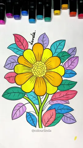 💐 #colorindo #satisfatorio #terapia #desenho #asmr #markers #coloringbook 