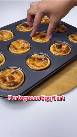 Portuguese Egg Tart #recipe⤵️ ✔️Pastry Dough 2 cups all purpose flour (270g) 1/2 tsp salt (3g) 2/3 cup water (160ml) 1/3 cup butter (80g) ✔️Custard 3 pieces egg yolks (large) 1/2 cup sugar (100g) 2 tbsp cornstarch (15g) 1 cup all purpose cream/whipping cream (250ml) 1 can evaporated milk (360ml) 1 tsp vanilla extract * Recipe Yield: 17 pieces on regular size cupcake/muffin mold. *Bake in a pre-heated oven @220°C or 430°F until its top starts to blister and caramelize. ❗️Baking time varies on the type and setting of the oven.  APPROX. BAKING TIME: •For bottom heat function only: 30 mins. or more •For bottom & upper heat function: 20 mins. or more #baking #tutorial #egg #custard #foodtiktok #baketok #baker #asmr #food #portuguese #yeastmodeph 