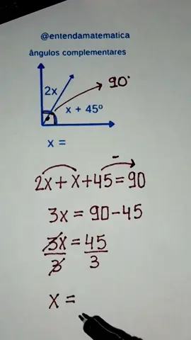Ângulos complementares  #mathematiktoks  #matematicabasica  #geometria  #maths  #agoravocejasabe 