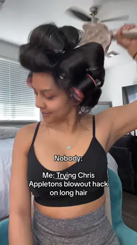 cross your fingers this works on long hair lol 🤞🏽😬 @Chrisappleton1 @Shark Beauty #blowouthack #blowoututorial #blowout