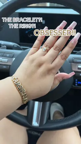 Am I engaged? Yes. Am I already claiming his last name? Also, yes🫣🎀🤍 custom bracelet is from @BaubleBar #engaged #bride #baublebar #CapCut #customjewelry 
