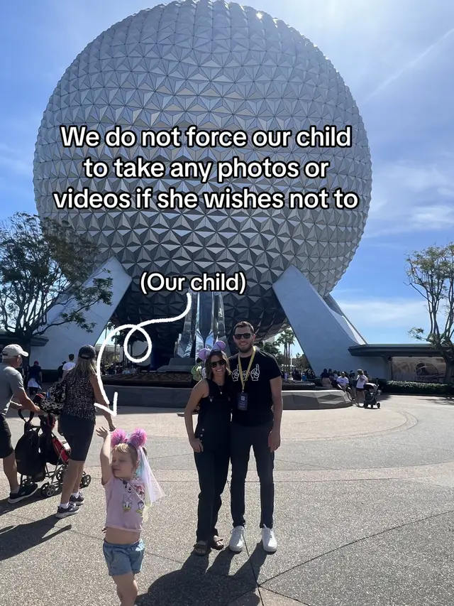 Sometimes she asks for photos to be taken, sometimes we ask and she says no, other times we ask and she says yes, and still sometimes she says yes but choses to make silly faces or has us hold her upside down, we are okay with that. 🙌🏼 #hostedbydisney#familyvacation #epcot #disneyworld #disneyfamily #familyphoto #familyphotos   #disneycreatorcelebration  #sparkjoyintheeveryday #ThisIsMagic @Disney Parks @Walt Disney World 