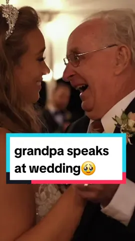 Want to incorporate your grandparents into your wedding day past family photos?  ❤️ Have them speak at your ceremony  ❤️ Have a dance with your grandpa/grandma #weddingtips #weddingmoments #emotionalspeech  #ontarioweddingvideographer