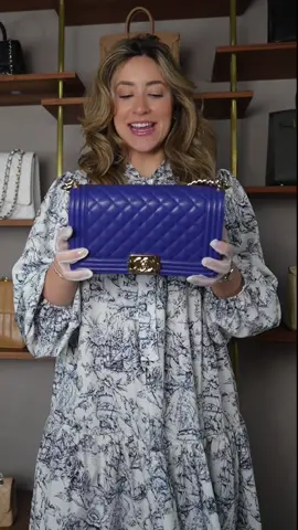 This blue is STUNNING! #boybag #chanelboy 
