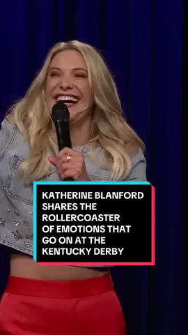 @Katherine Blanford shares the rollercoaster of emotions that go on at the @kentuckyderby 🤣 #FallonTonight #TonightShow #KatherineBlanford #StandUp #KentuckyDerby 