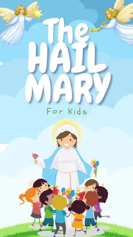 Hail Mary Prayer made for Kids By Kids #hailmary #thehailmary #forkids #bykids #learntopray #howtopray #prayer #catholic #learning #youtube 