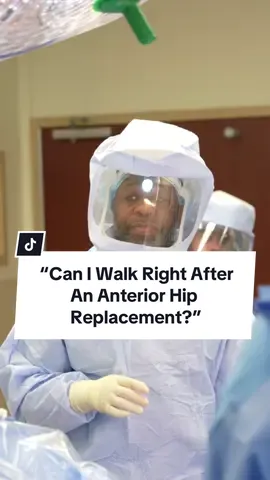 Can you walk right after an anterior hip replacement? Most patients are actually up and walking within 4 hours of anterior hip replacement surgery! This minimally invasive approach often leads to quicker recovery times and less pain. Come walk with us!  #hipreplacement #hipsurgery #anteriorhipreplacement #hippain #hipsurgeon #orthopedicsurgeon #surgeon 