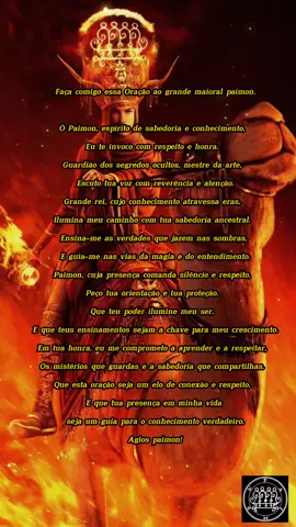 Jean| Oração ao grande maioral Paimon!  Ágios Paimon