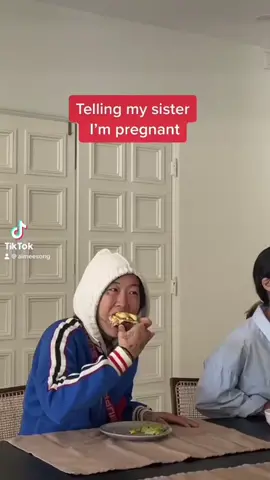 In honor of my sister’s birthday, my favorite video of me telling her I’m pregnant #pregnancyannouncement 