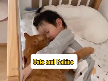 Cats and Babies 🥰🥰🥰 #story #kiukiu520 #catandbaby #catlover #cutecat #cuddle #catsoftiktok #baby 