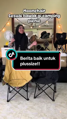 Sejak ada moonchair ni,memang tak cari kerusi lain dah nak bawak gi camping. Dia punya selesa tu memang tak tahu nak describe macam mana.Dahlah ringan,maximum load pulak sampai 300kg!!Sesuai sangat untuk plussize. #moonchair #foldablechair #kerusihealing #kerusilipat #kerusihealingmurah #kerusimurah #fyp 
