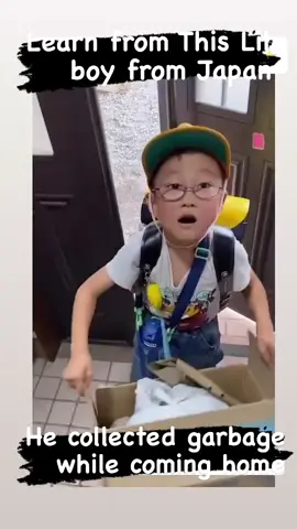 日本人はすごいですね 🙏 Japanese people are amazing🙏 This student cleaned the street and brought the garbage to home🥹🥹 #explorer #explor #japan #culture #kids #tiktok #tiktokjapan #amazing #Love  @Hana 
