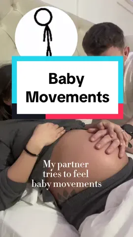 Its like the baby knows when im trying to film and knows when daddys hand is on the bump 😅😅 #pregnant #pregnancy 