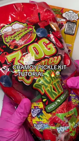 CHAMOY PICKLE ASMR🥒🔥🍭 the perfect sweet, sour & spicy combination!! #chamoypickle #chamoypicklekit #chamoy #mukbang #kellyeatsgood #asmr #chamoycandy #picklekittutorial #viral #Foodie #crunch #trending #tiktokshop 