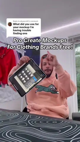 Replying to @aliyascottt Pro Create Mockups | DM me on IG i send for free! #procreate #procreatetutorial #clothingbrand #fyp #mockupdesign 