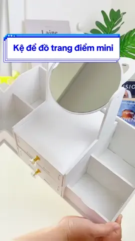 Kệ Mỹ Phẩm Tủ Đựng Đồ Trang Điểm Mini Có Gương Mèo 2 Ngăn Kéo Kèm Hộc Tủ Tiện Lợi ###decor##noithatthongminh##xuhuong##nghiệnnha