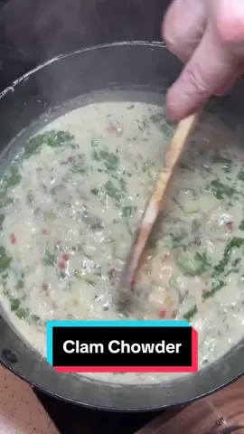 New Egland Clam Chowder #soup #Recipe #seafood #clams #bacon #FoodTok #cheftok #FoodLover #foodblogger #cookingathometiktoktv #potato #cookingtok #yummy #delious #tasty