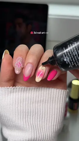 rdy 4 u summer 🌺🌺💛🌅 design ib @cosmic.nailz | GEL-X 🫶 #fyp #nailinspo #3dflowersnails #springnails #summernails #nailtutorial #diynails 