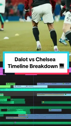 Premiere Pro timeline breakdown of a video I shot and edited for Diogo Dalot 💻 Organised chaos 💆‍♂️ #premierepro #premiere #adobe #editing #video #videoediting #football #footballedit #manunited #mufc #sonyalpha #manchesterunited #tutorial 