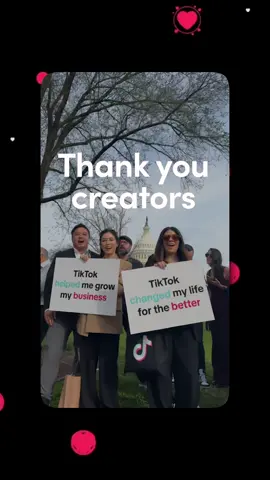 Thank you creators! We are grateful to all the TikTok creators for advocating for TikTok. We continue to be hopeful that the Senate will listen to your voices, stories, and their constituents, and realize the impact on the economy that 7 million small businesses and 170 million Americans contribute by using TikTok. Thank you!
