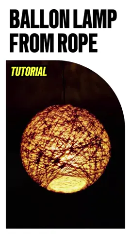 How to make a lamp from balloon and rope 💟 FOLLOW US FOR MORE TIPS ----------------------------------------------------------------- #LAMP #diyproject #handmade #handmadegifts #recycling #lampshade #lampshadehack #lampshadediy #giftforher #giftforhim #ideasen5minutos #homedecor #balloons #housewarminggiftideas #diykidsprojects #fyp #fypage