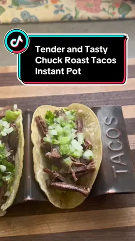 Tender and Tasty Chuck Roast Tacos Instant Pot My Style!  Today I'm making tender and tasty chuck roast tacos in the Instant Pot! This recipe is super easy and perfect for a quick weeknight meal. Just add fresh garlic, onion, garlic salt, black pepper, and oregano to your chuck roast, along with some water and let the Instant Pot work its magic. In just under 1 hour and 30 minutes, you'll have perfectly cooked and flavorful meat that's ready to be shredded and stuffed into warm tortillas. Top with your favorite toppings like avocado, salsa, and cilantro and Onion for a delicious and satisfying meal. Give it a try and let me know what you think! #instantpotrecipes #beef #chuckroast #tiktokrecipe #easyrecipesathome #samanthalacocinera #weeknightdinner #EasyRecipe #tacos #Foodie #homemadefood @knorr  @Samantha Ramos / Receta Recipe  @Samantha Ramos / Receta Recipe  @Samantha Ramos / Receta Recipe 