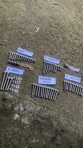 baut L stenlis set tiger #sparepart #sparepartmotor #bautstenlis 