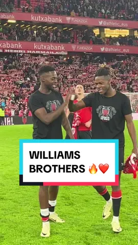 WILLIAMS BROTHERS 🔥❤️ Iñaki 🤜🏿🤛🏿 @Nicolas_williams9  #AthleticClub #TikTokFootballAcademy #iñakiwilliams #nicowilliams #cosadehermanos #brothers 