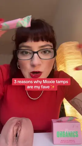 3 reasons why i love moxie tamps 💖 #organictampons #tampon #periodcare #period #periodtok #periodtips  Always read the label and follow the directions for use. Tampons are inserted into the vagina to absorb period flow. Shown: Moxie Organics regular tampons (approx. 11g absorbency)*, for medium flow. *Australian variant shown. 