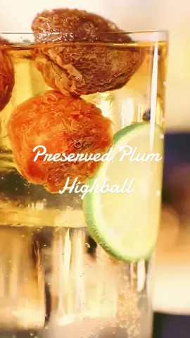 Creative cocktail Preserved Plum Highball . #cocktail #bartender #wine #fyp 