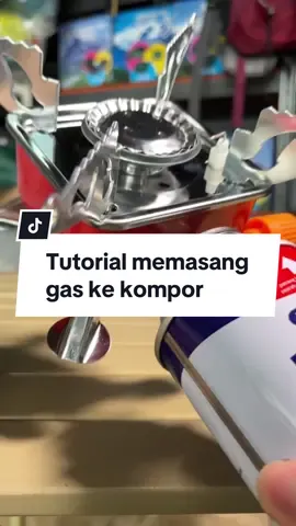Tutorial memasang gas ke kompor portable #portablestove #campinggear #campinglife 