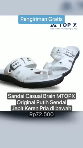 #Sandal Casual Brain MTOPX #Original Putih Sendal Jepit #Keren Pria di bawah Rp72.500 #RamadanEkstraSeru 
