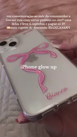 iphone glow up!! 🏷️meu cupom de desconto Gocase: BIANCASANT 💖lembrando que pra comemorar o mês do consumidor a Gocase está com várias promos incríveis no site!!#gocasetok @Gocase Trend @gocasebr @Gocase Brasil #fy #trend #girly #iphone 