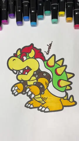 Bowser ASMR #coloring #asmr #satisfying #relaxing #therapy  #coloringhelpss #bowser #koopa #supermario 