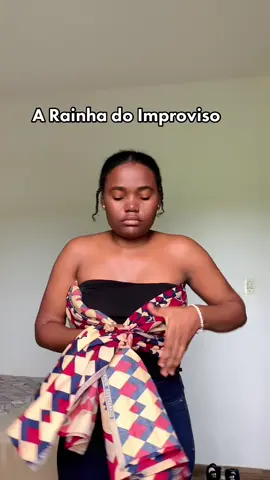 A Rainha do Improviso 🥰 #povobrasileiro #pano #brasil #panoafricano #modainternacional 