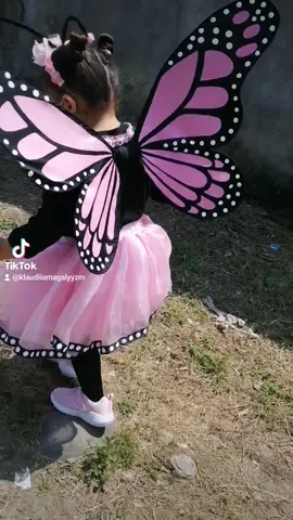 Vestuario hecho con mucho amor. Alas en alambre y tela pintadas 100% a mano. Más adelante les mostraré el proceso de ellas. #disfraz #mariposa #primavera #festivaldeprimavera #costura #manualidades #preescolar
