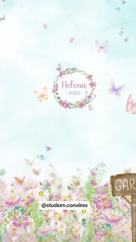 Convite Animado Jardim de borboletas 🦋 #jardim #convitespersonalizados #aniversario #maes #bebe #1aninho #festadeaniversario #jardimencantado #convitedigital 