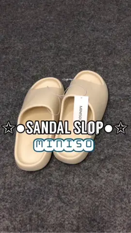 Sandal slop ringan nyaman dipakai anti slip #miniso #sandal #slop #slipon #OOTD 