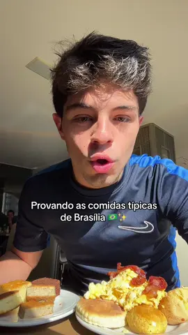 Provando as comidas de brasilia ❤️🥹 eu amei tanto !  @Vini Vecchi #viagem #brasilia #comida 