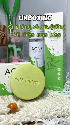 Bảo bối của tui chăm da mụn lưng nè✨✨ #unboxing #review #viral #xuhuong #elizavenca #viemnanglong #xitmunlung #xaphongmunlung #trimunlung 